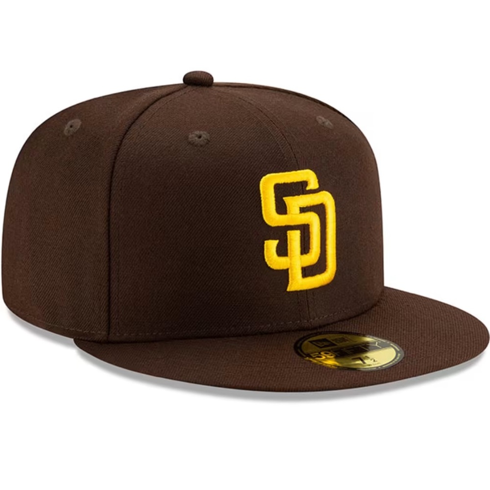 SD Brown Baseball Cap with Yellow Logo